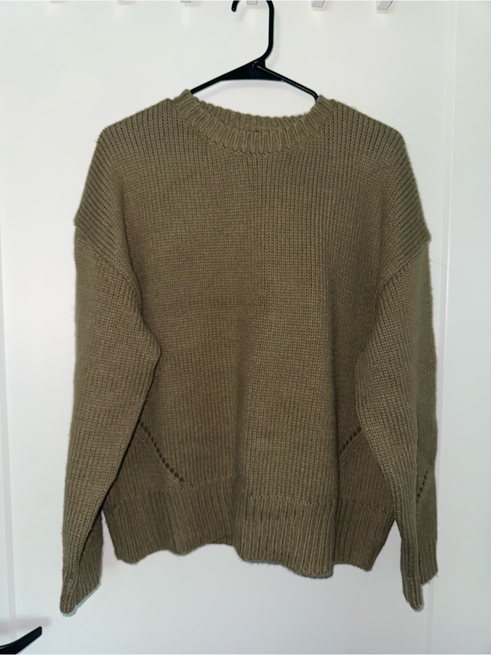 Zara Women's Crewneck Sweater in Olive Green